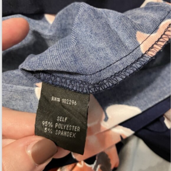 Connected Apparel Ladies Size 10 Multicolor Floral Short Sleeve Wrap Style Dress - Picture 14 of 16